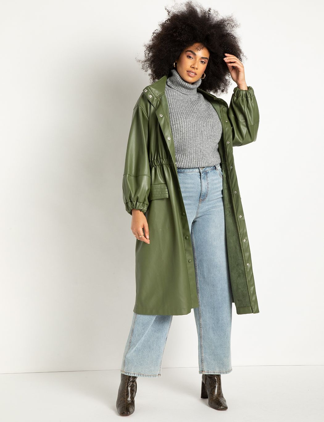 Leather Trench Coat | Eloquii