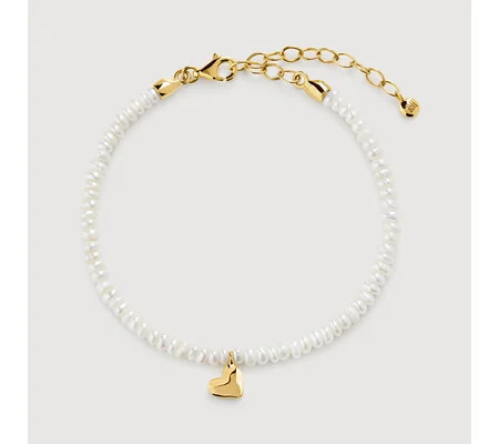 Heart Mini Pearl Bracelet | Monica Vinader (Global)