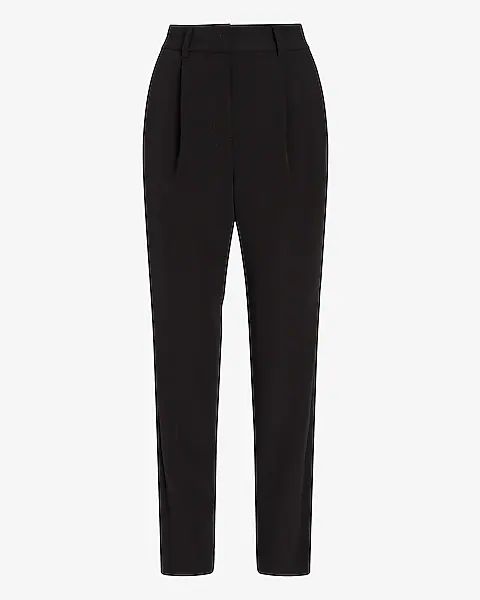 High Waisted Pleated Ankle Pant | Express