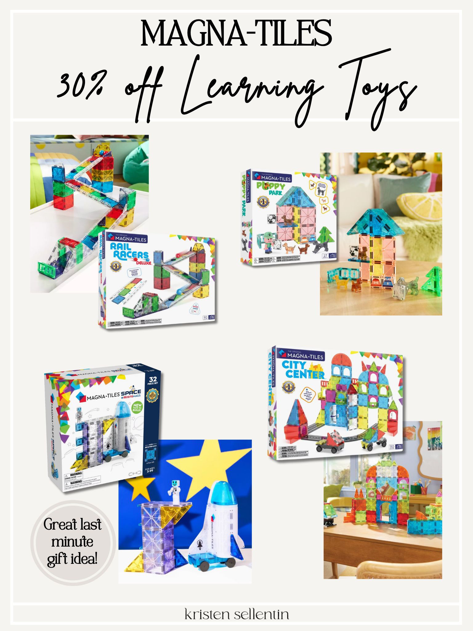 Magna-Tiles 30% off at Target! Great last minute gift idea! 

 

#LTKGiftGuide #LTKSaleAlert #LTKHoliday