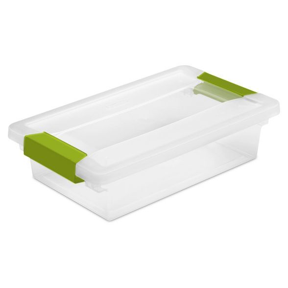 Sterilite Small Clip Box Clear with Green Latches | Target