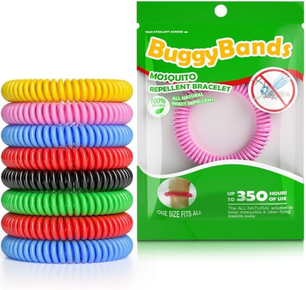 BuggyBands 24 Pack Mosquito Bracelets, Mosquito Bands for Adults and Kids with Individually Wrapp... | Amazon (US)