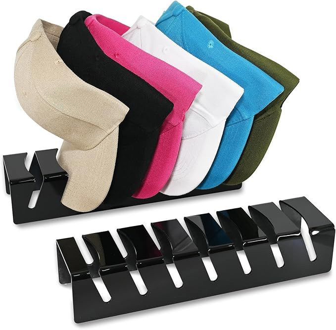 SOCEAING 2 Pack New Hat Stand for Baseball Caps Display and Organizer,No Install Acrylic Hat Hold... | Amazon (US)