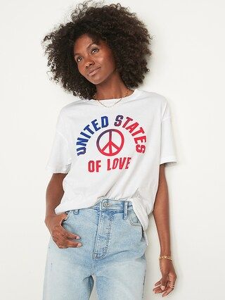 Loose &#x22;United States of Love&#x22; Easy T-Shirt for Women | Old Navy (US)