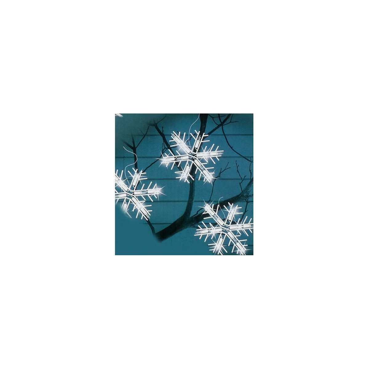Northlight 100 Clear Twinkling Snowflake Icicle Christmas Lights - 8.6 ft White Wire | Target