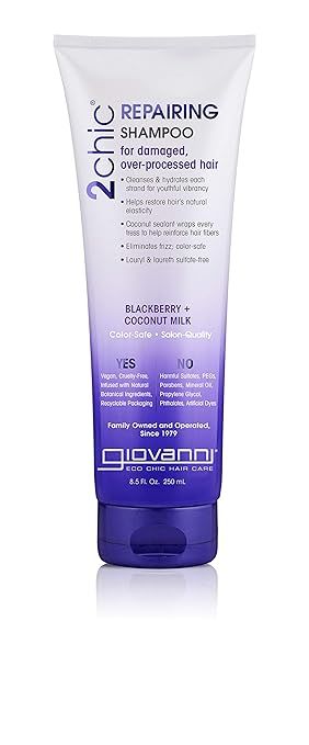 GIOVANNI, 2chic for Dry Damaged Color Treated Hair, 2Chich Repairing Shampoo with Blackberry & Co... | Amazon (US)