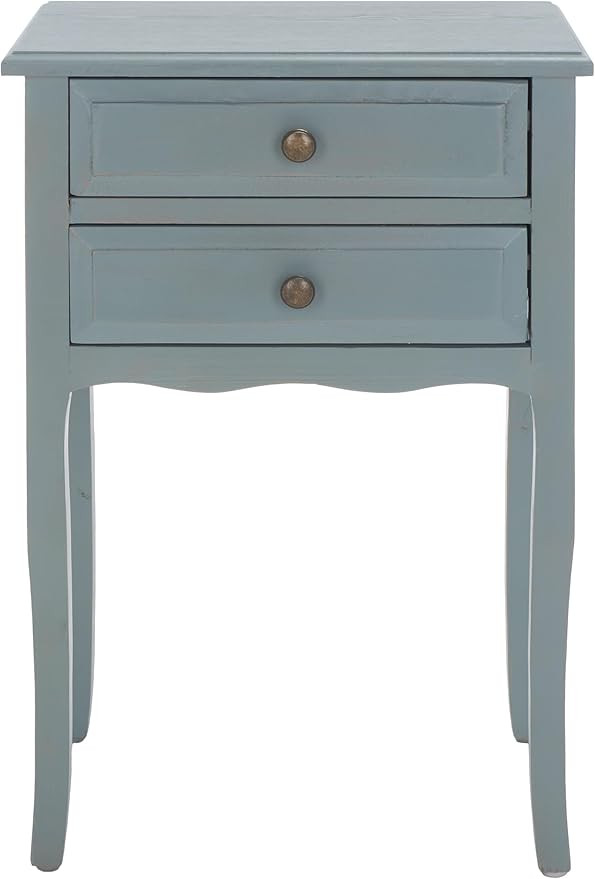 SAFAVIEH Home Collection Lori Barn Blue 2-Drawer End Table | Amazon (US)