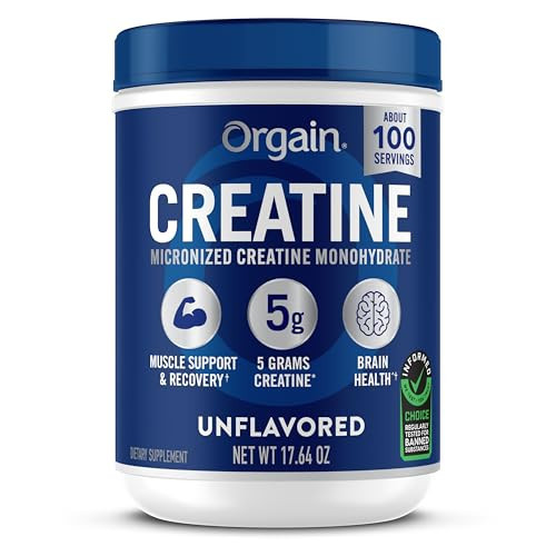 Orgain 5g Creatine Monohydrate Micronized Powder, Unflavored, 100 Servings | Amazon (US)