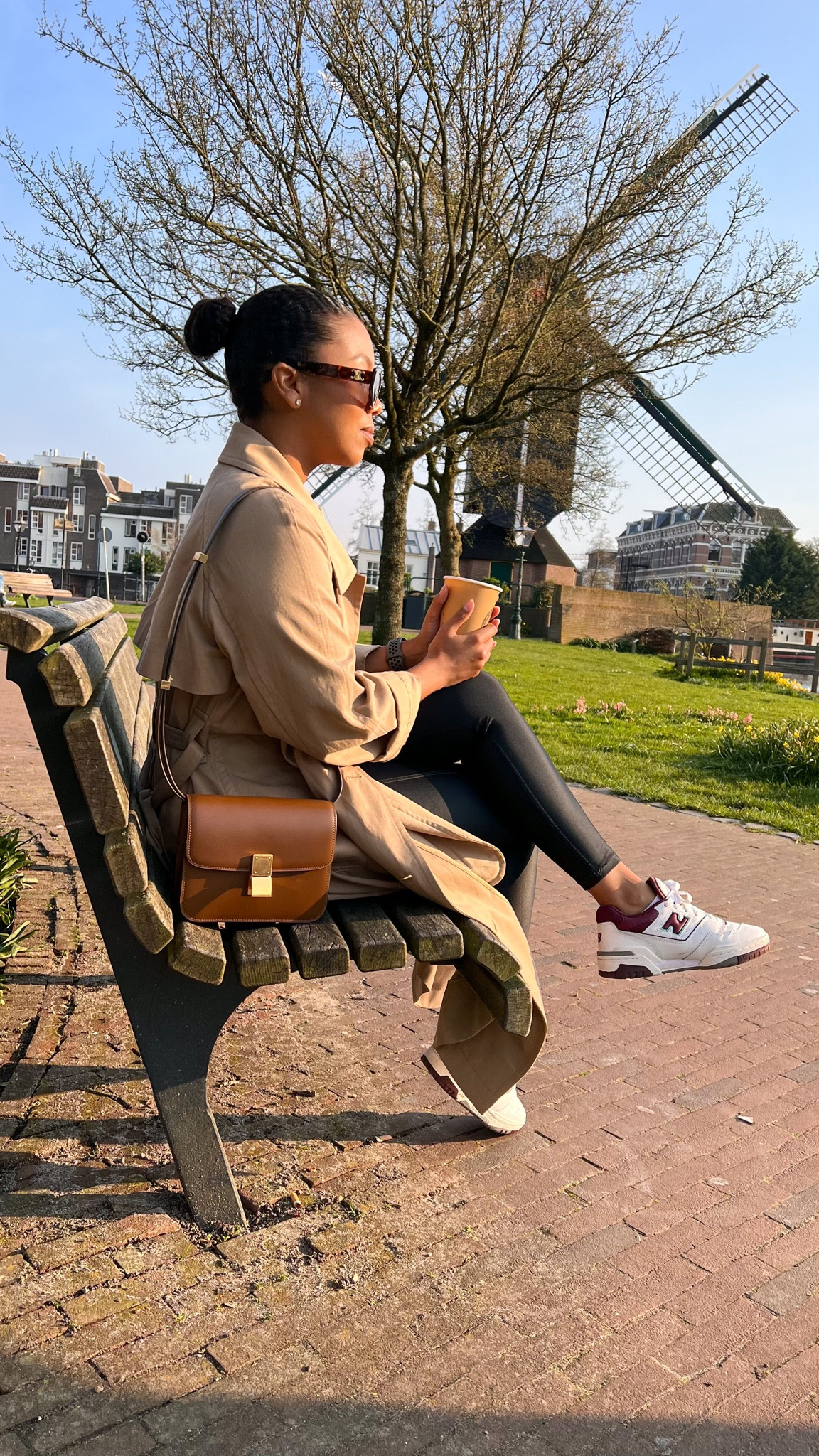 Spring outfit. Everlane Camel trench coat, Sweaty Betty Black Leggings, New Balance 550, curvy fashion

#LTKcurves #LTKSeasonal #LTKeurope