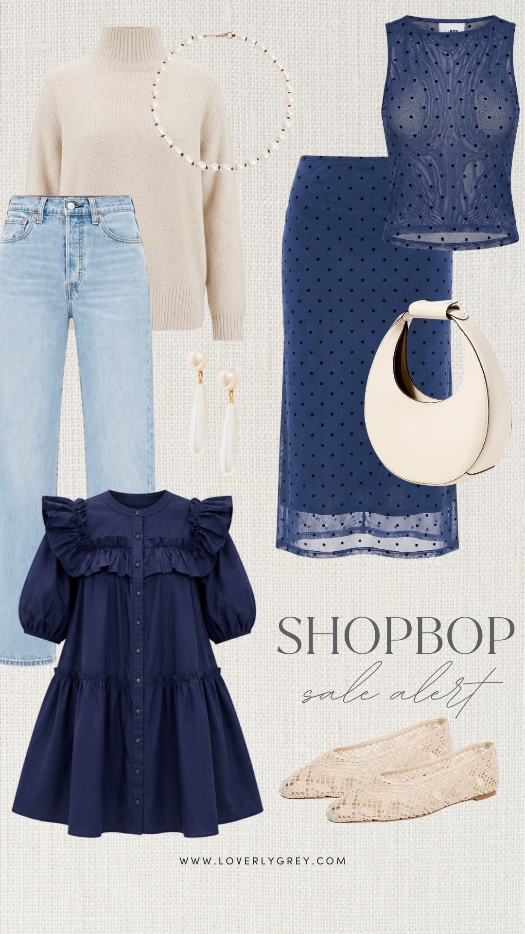 This color palette is SO good for fall. I love how the navy pieces, light-wash denim, cream sweater and pearl accessories all feel polished but still really wearable. These Shopbop sale finds are perfect if you’re looking for fall outfit ideas, navy fall fashion, women’s sweaters, fall dresses, denim and neutral accessories.

#LTKootd #LTKSaleAlert #LTKSeasonal