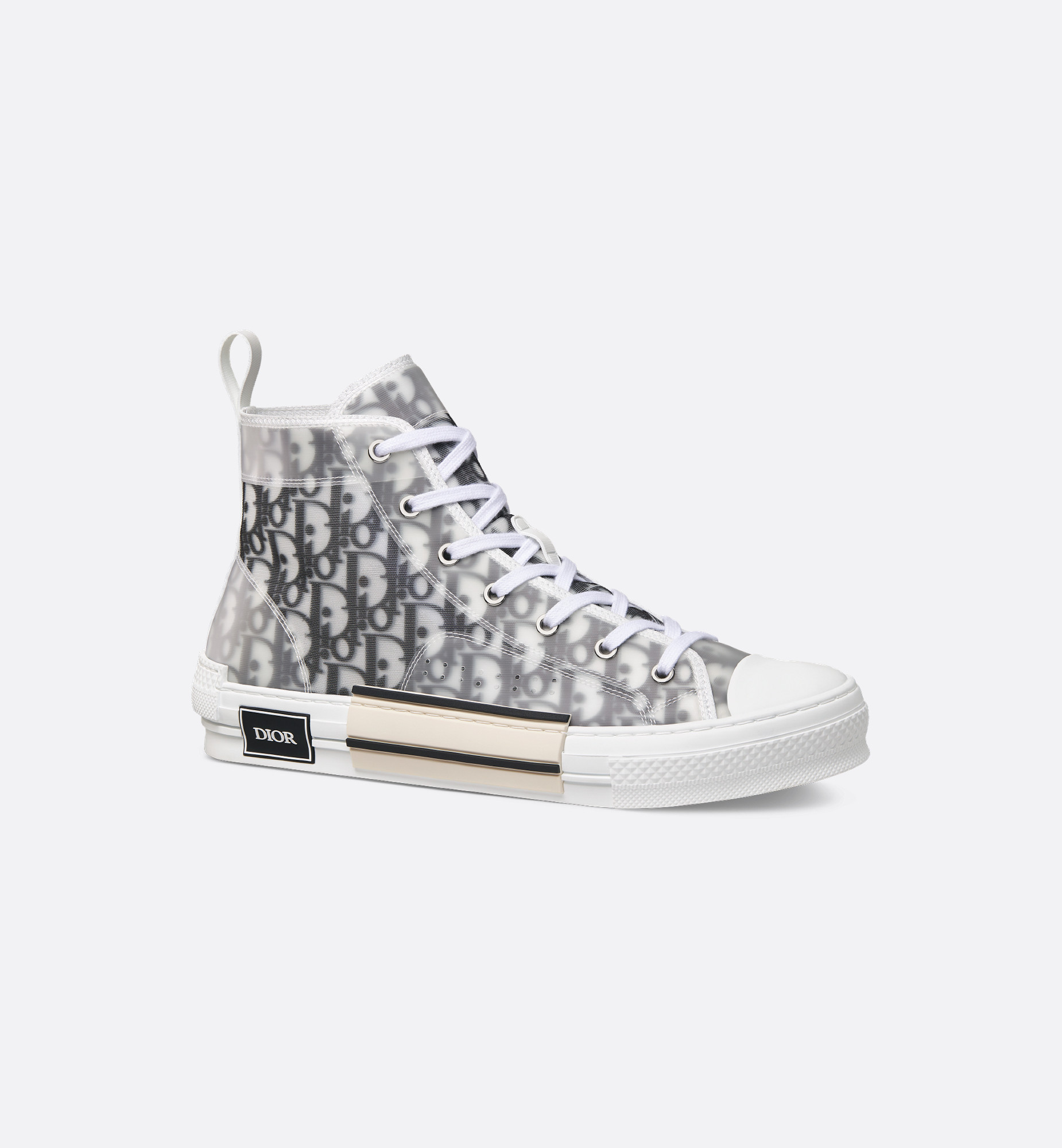 B23 League High-Top Sneaker White and Black Dior Oblique Canvas | DIOR | Christian Dior Parfums UK