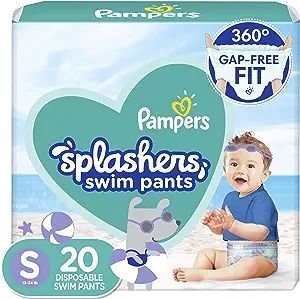 Pampers Splashers Disposable Swim Diapers Size 3 (13-24lbs), 20 Count | Amazon (US)