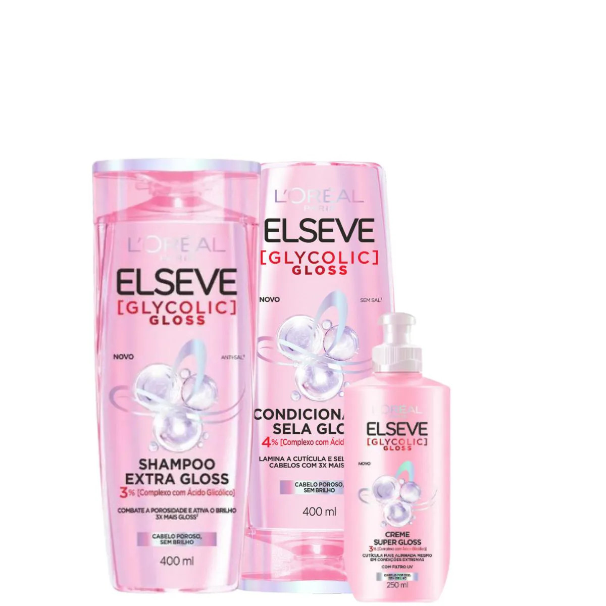 Kit Elseve Glycolic Gloss (3 Produtos) | DrogaRaia (BR)