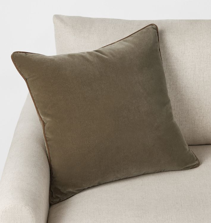 Italian Velvet Contrast Piping Pillow Cover | Rejuvenation