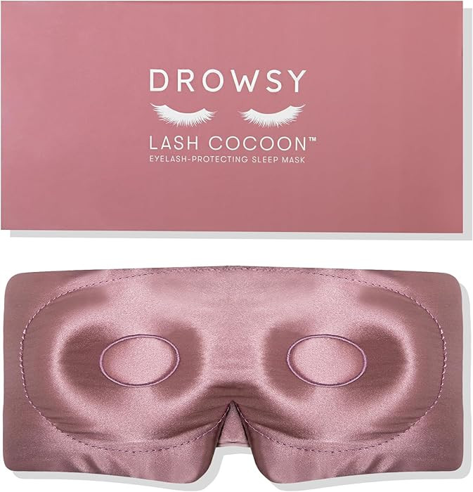DROWSY Eyelash Protecting Silk Sleep Mask for Natural Lashes & Extensions. Deep Eye Cups, Zero Pr... | Amazon (US)