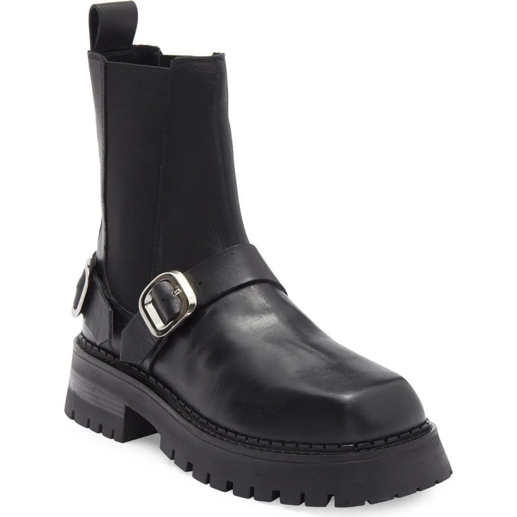 ASOS DESIGN Arena Leather Harness Boot in Black at Nordstrom Rack, Size 9Us / 40Eu | Nordstrom Rack