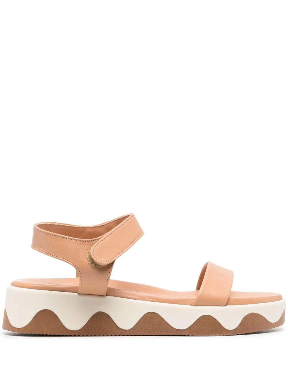 Ancient Greek Sandals Salamina wave-detail sandals - Neutrals | Farfetch Global
