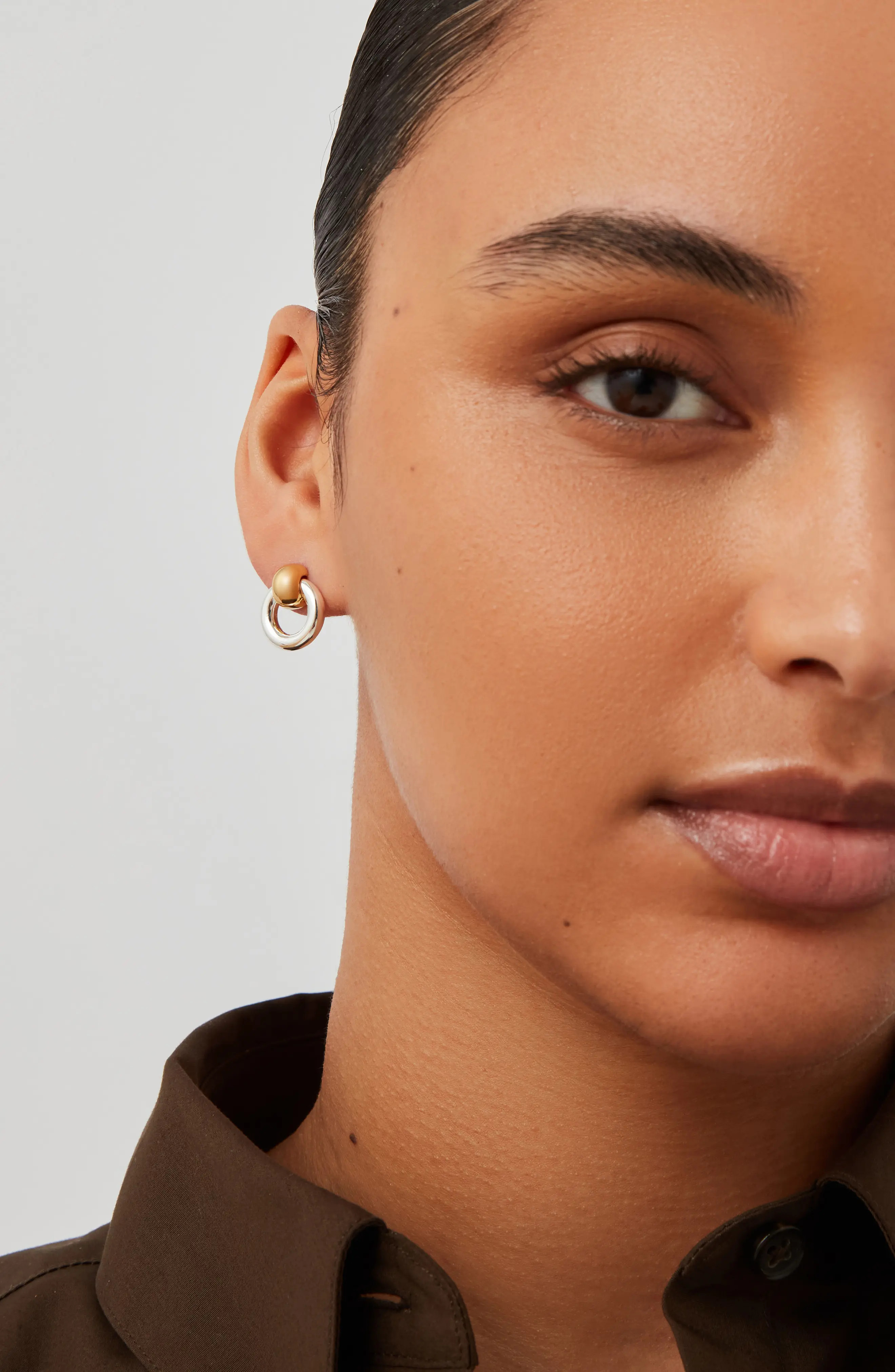 JENNY BIRD Faye Mini Puffy Knocker Earrings in High Polish Silver at Nordstrom | Nordstrom