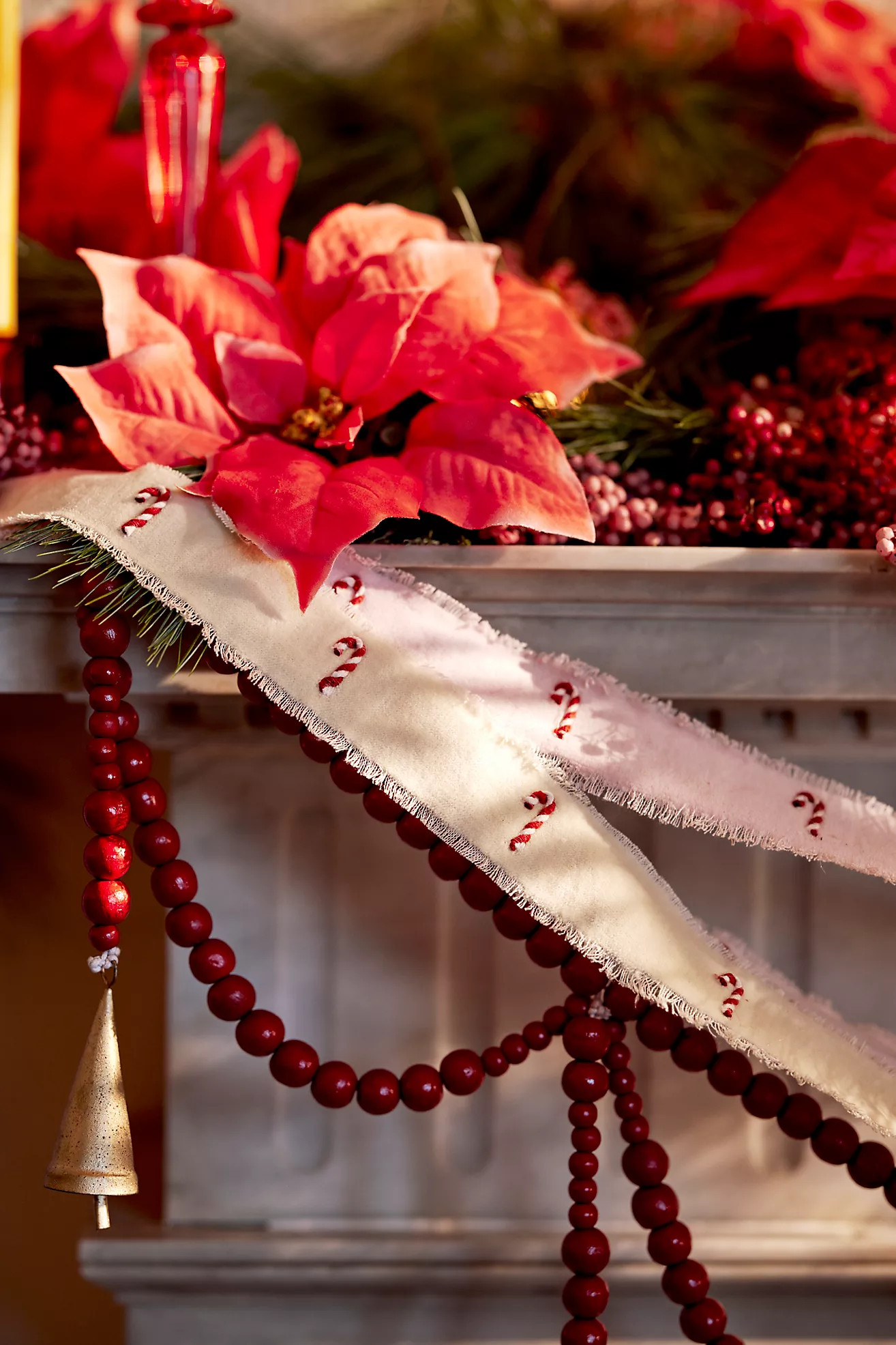 Swooping Beads + Bells Garland, 72” | Anthropologie (US)