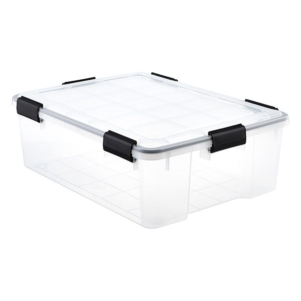 41 Qt. Weathertight Tote Clear | The Container Store