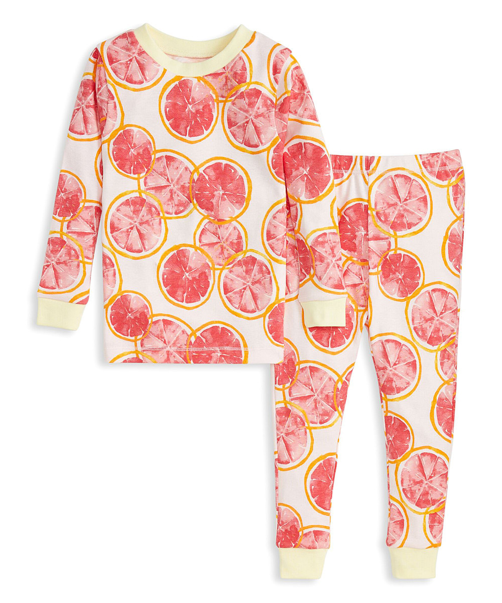 Burt's Bees Baby Girls' Sleep Bottoms BOR - Blood Orange Grapefruit Joggers Organic Cotton Pajama Se | Zulily