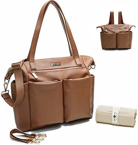 Leather Diaper Bag Backpack By Miss Fong, Baby Bag,Diaper Bag Tote. | Amazon (US)