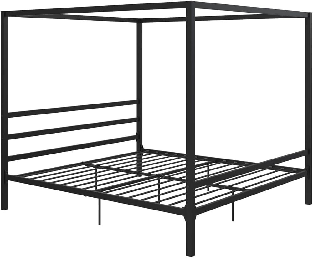 DHP Modern Metal Canopy Platform Bed with Minimalist Headboard and Four Poster Design, Underbed S... | Amazon (US)