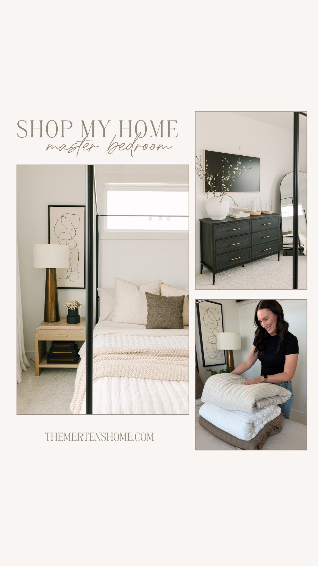 My master bedroom favorites all in one place ✨ Cozy, neutral pieces that just make the space feel calm and put together. Neutral quilt, art, nightstands, lamp, pillows, dresser, mirror and decor.  

 #LTKHome