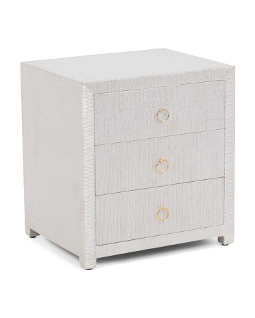 24in Quinn Raffia 3 Drawer Table | TJ Maxx
