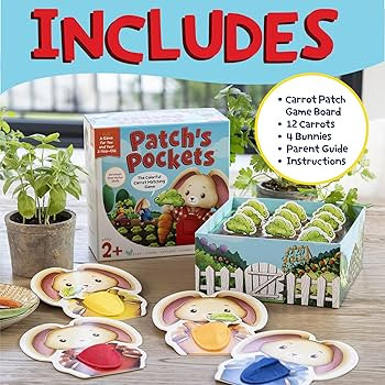 Peaceable Kingdom Patch's Pockets Color Matching Game for Toddlers - Fun Bunny & Carrot Game - De... | Amazon (US)