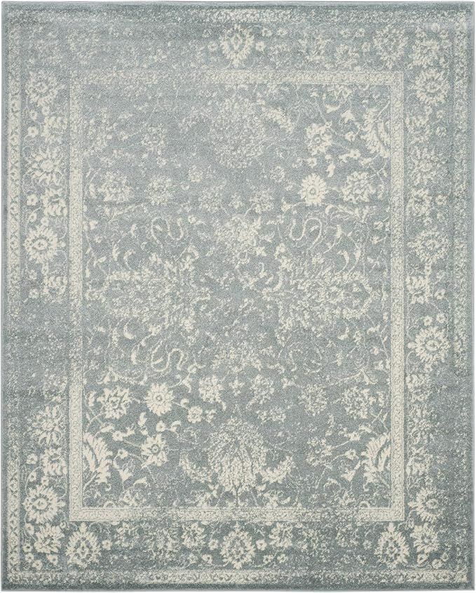 SAFAVIEH Adirondack Collection Area Rug - 8' x 10', Slate & Ivory, Oriental Distressed Design, No... | Amazon (US)