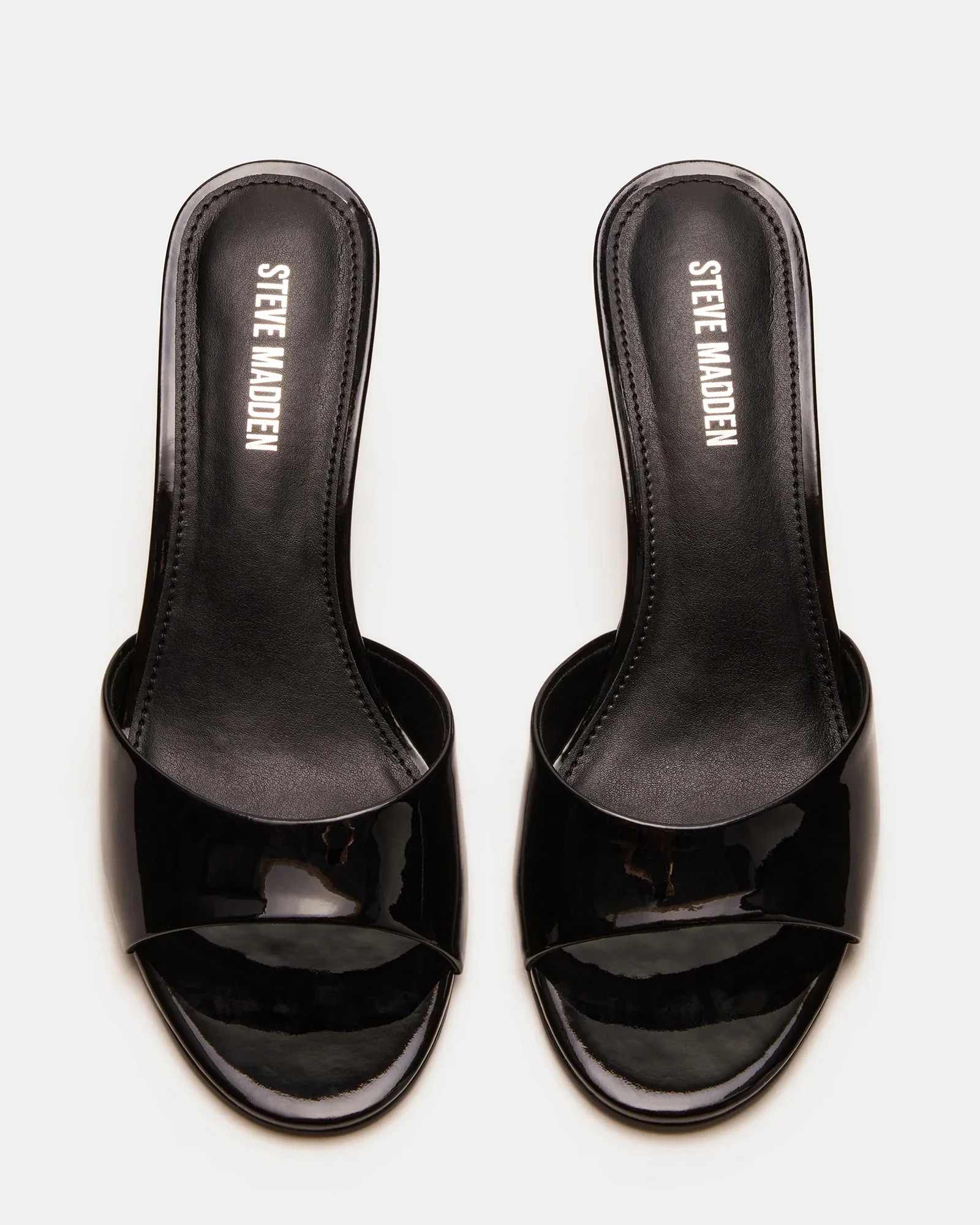 KENDRIX Black Leather Mule Heels | Women's Designer Heels | Steve Madden (Canada)