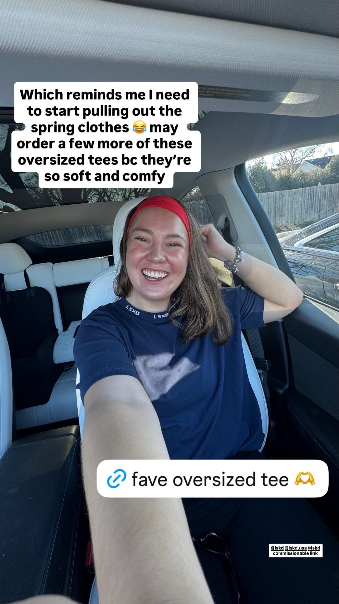 Which reminds me I need to start pulling out the spring clothes 😂 may order a few more of these oversized tees bc they’re so soft and comfy  @lskd @lskd.usa #lskd commissionable link