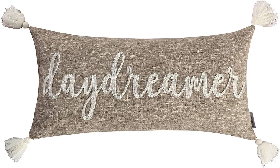 Levtex Home - Mills Waffle - Daydreamer Pillow - Feather Filled - Taupe, Brown, Cream - Pillow Si... | Amazon (US)