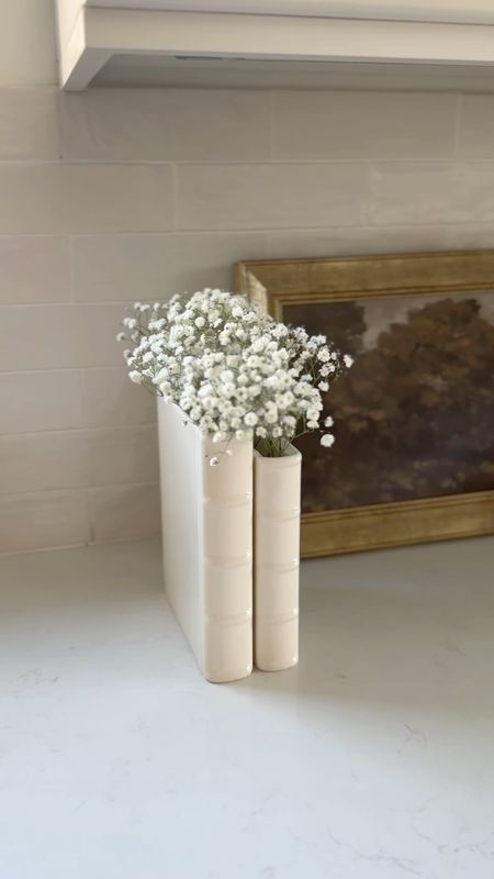 Found the most perfect book vase! Add baby breath, roses, tulips, or any of your favorite flower to instantly elevate your space
#amazonfinds #decoridea #neutralhome #affordablefinds

#LTKhome #LTKSeasonal #LTKstyletip