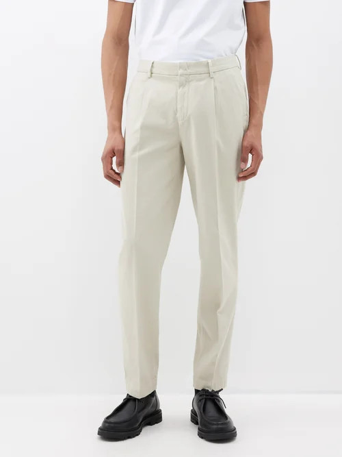 Barena Venezia - Gazara Pleated Cotton-blend Trousers - Mens - Cream | Matches (UK)