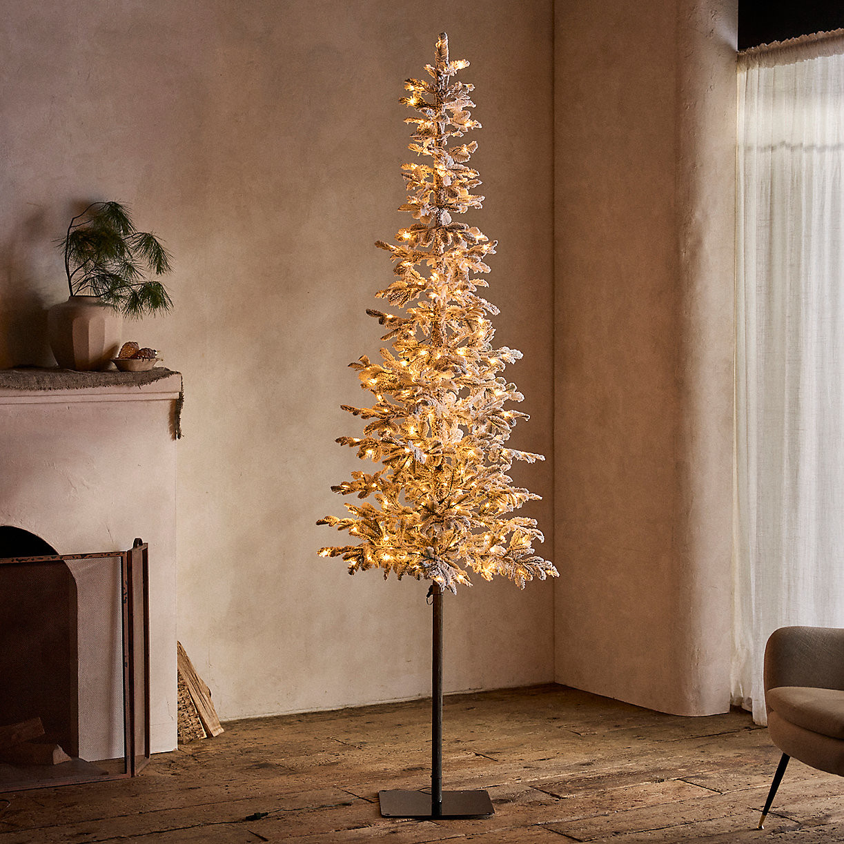 Faux Snowy Pre-lit LED Alpine Tree | Terrain
