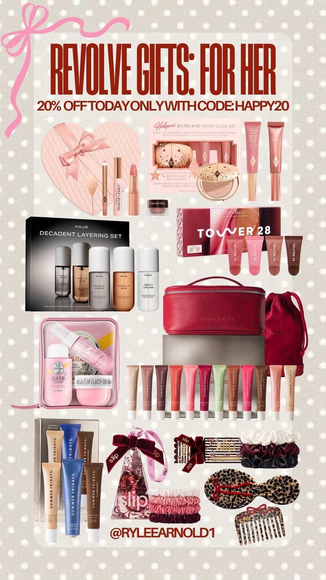 Gifts for her  from Revolve — use code HAPPY20 for 20% off today only!!!

#LTKSaleAlert #LTKBeauty #LTKGiftGuide