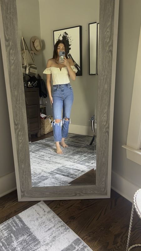 Another thing I always grab during an Abercrombie sale is their curve love denim. These are my favorite mom jeans! Size 25  

#LTKVideo #LTKSale #LTKfindsunder100