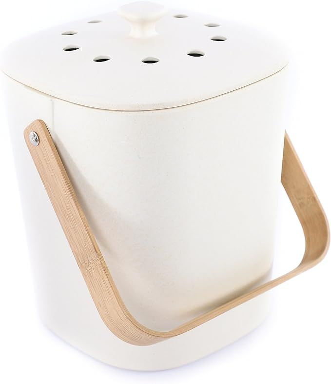 Bamboozle Food Composter, Indoor Food Compost Bin for Kitchen (Natural) | Amazon (US)