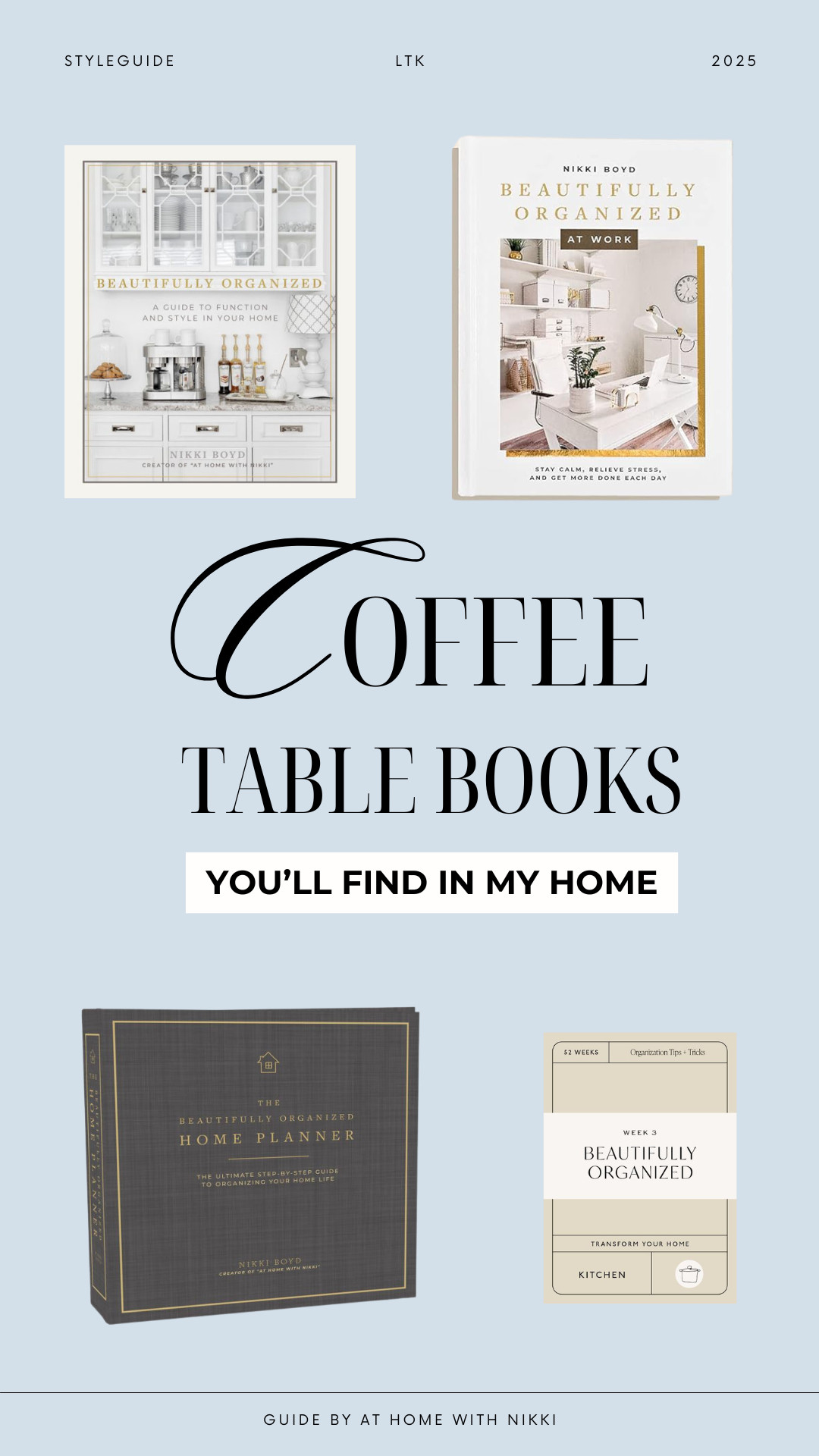 You’ll always find a curated stack of coffee table books in my home—beautifully designed and filled with inspiration. They’re not just décor; they’re conversation starters and little escapes in book form. 

 #LTKHome #LTKFindsUnder100 #LTKStyleTip