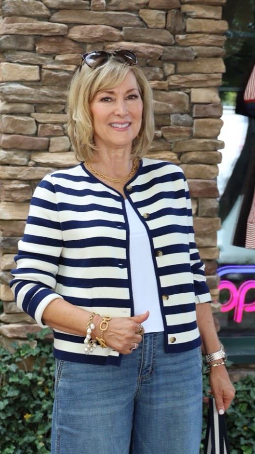 Striped cardigan jacket on sale!