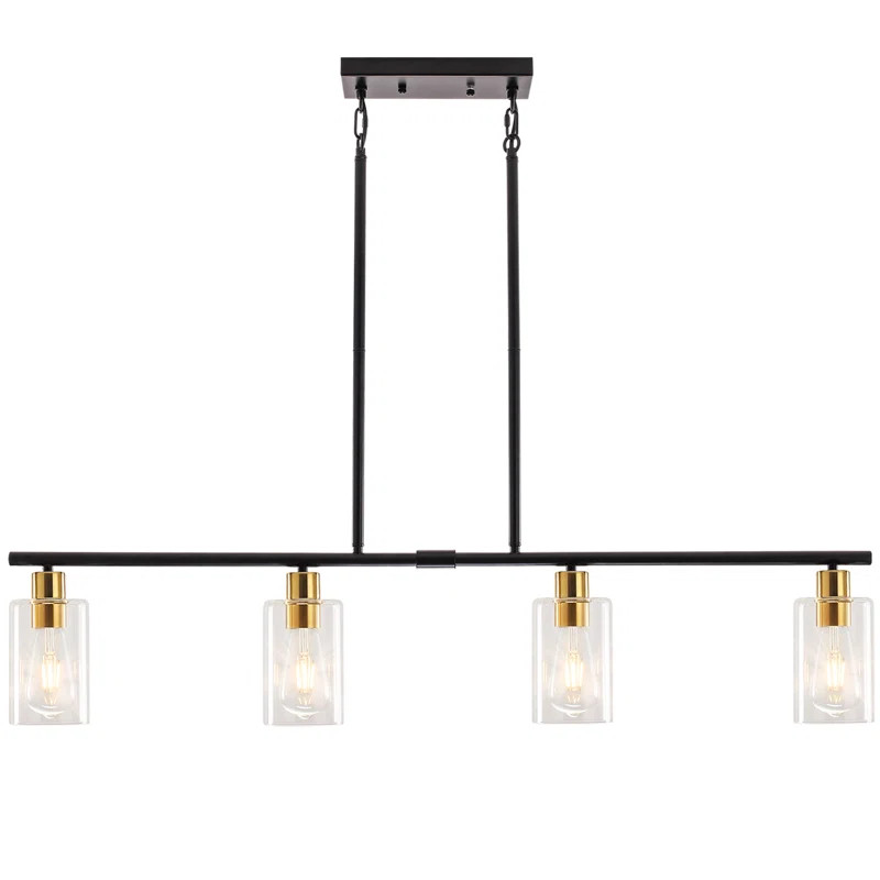 Ottobert 4 - Light Dimmable Kitchen Island Modern Linear Chandelier | Wayfair North America