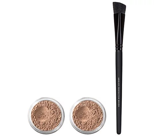 bareMinerals Bisque Concealer Duo with Angled Perfector Brush - QVC.com | QVC