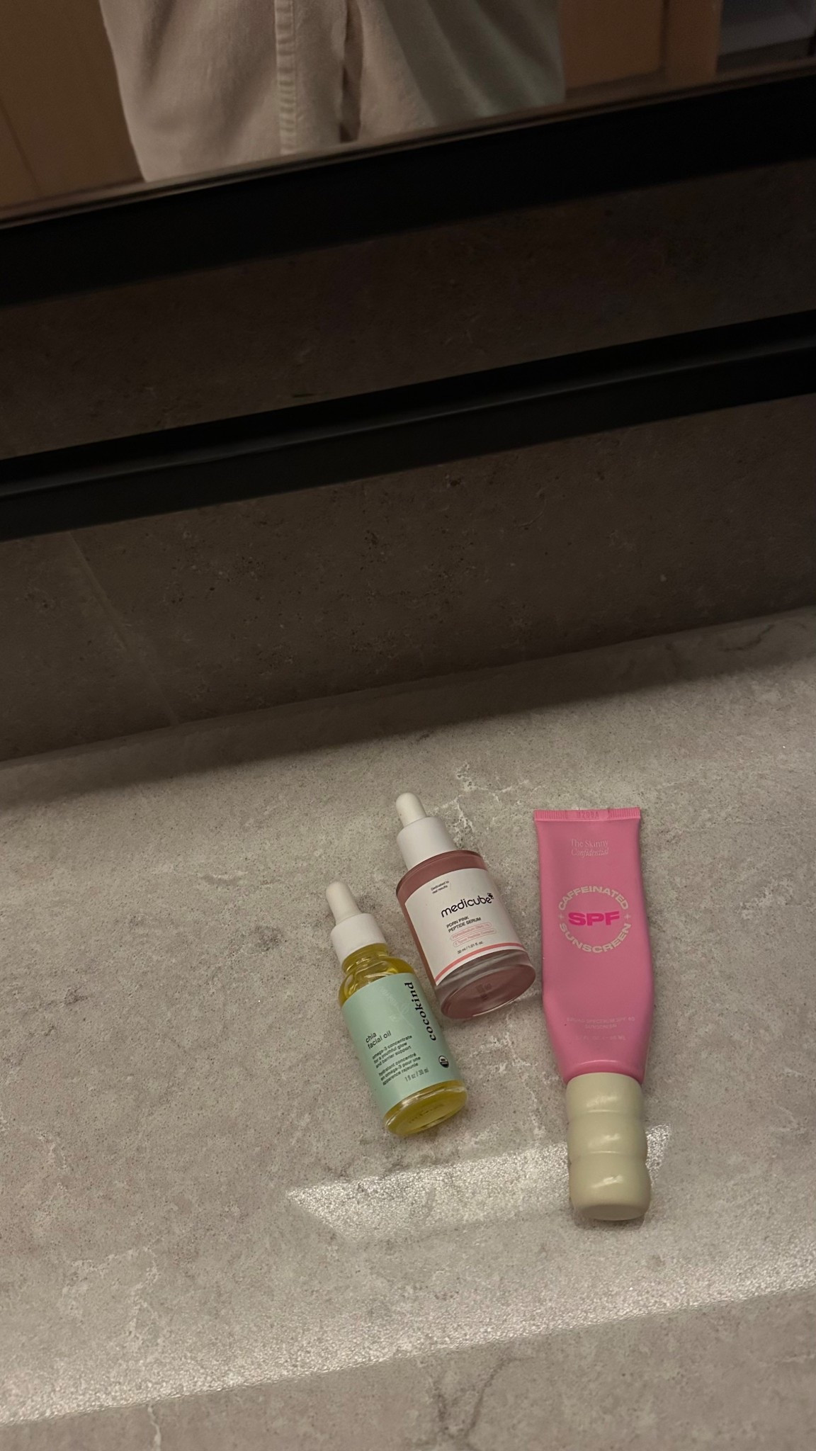 every morning skincare 🫧🌤️  after cleansing — 1) chia seed facial oil all over and use to Gua sha with finger tips (counters and Depuffs) 2) medicube pink serum all over face (made my skin clearer, brighter, and tighter, it’s so good) 3) caffeinated tinted sunscreen — perfect for every skin type and gives a tiny glow and tint 

#LTKmorningroutine #LTKselfcare #LTKBeauty