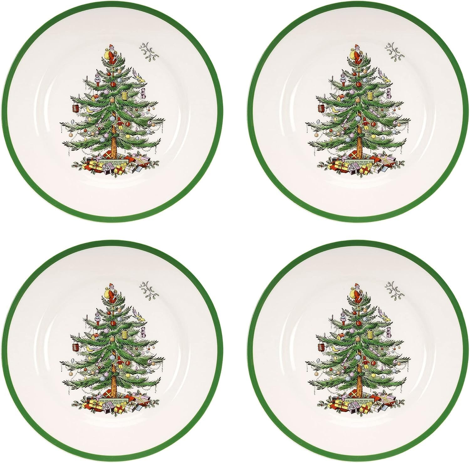 Spode Christmas Tree 10.5" Dinner Plate (Set of 4) - Festive Holiday Stoneware Plate with Christm... | Amazon (US)
