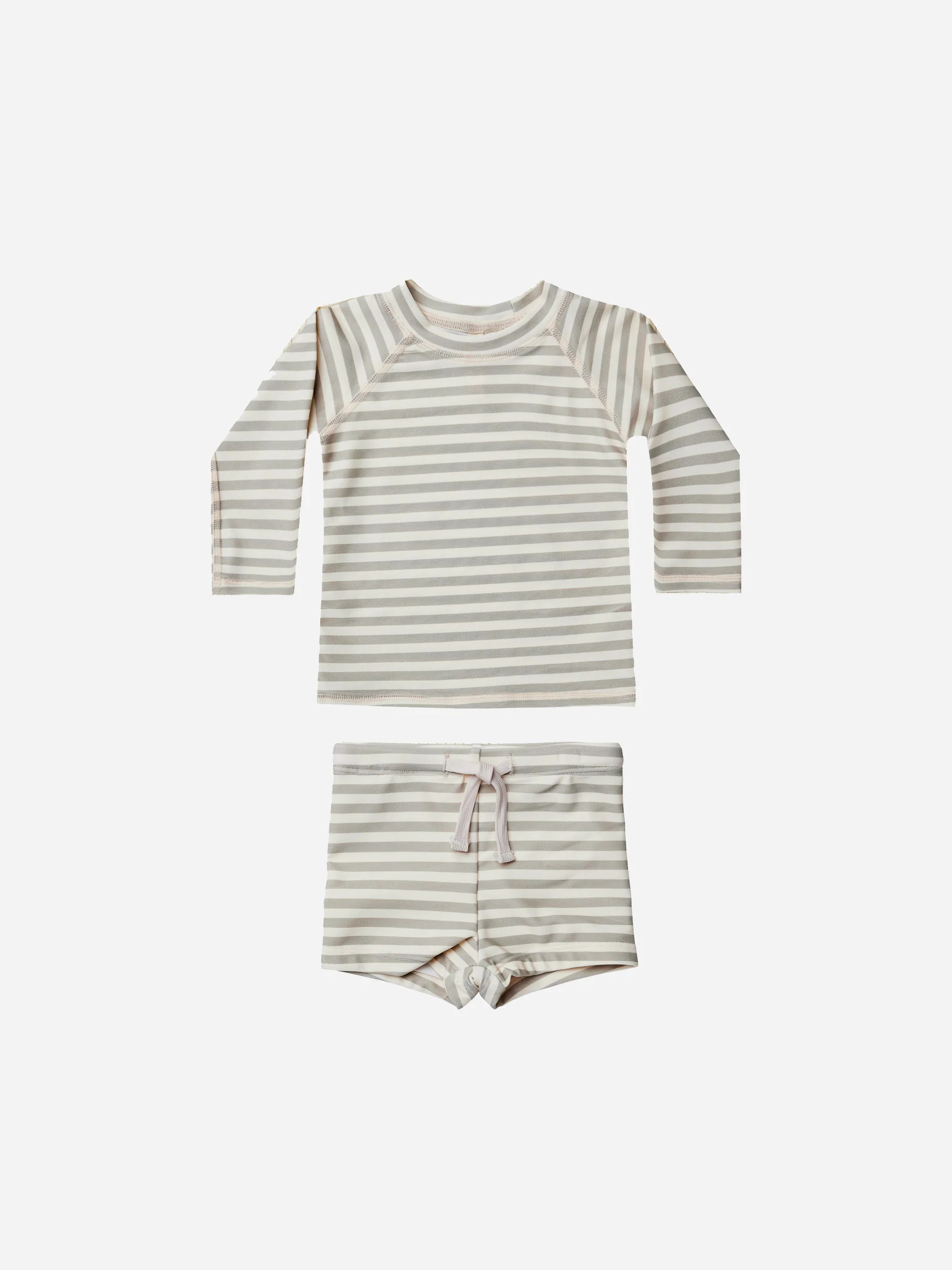 boys rashguard + short set | pistachio stripe | Quincy Mae