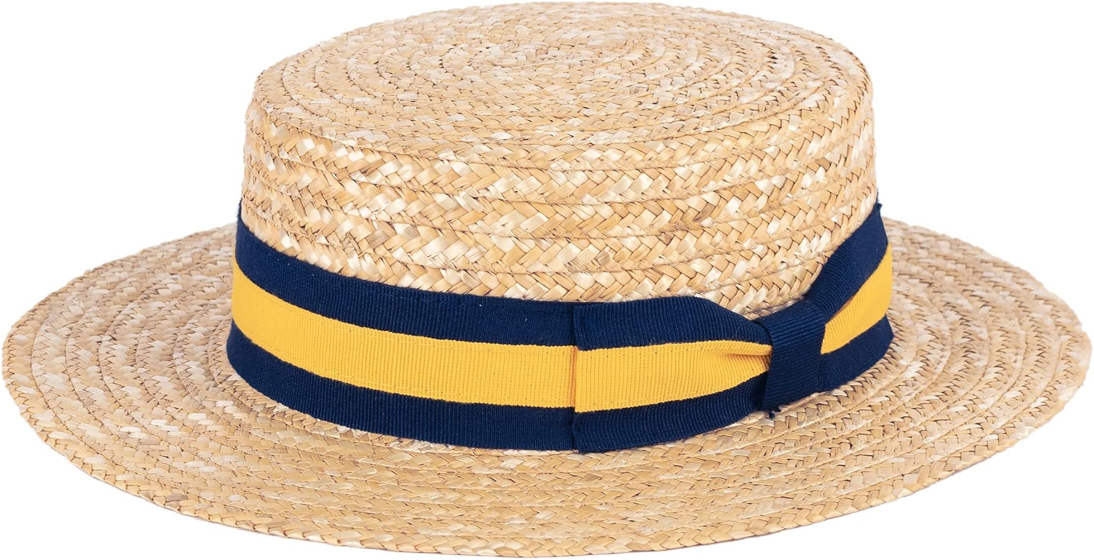 ZAKIRA Straw Boater Hat Handmade in Italy | Amazon (US)
