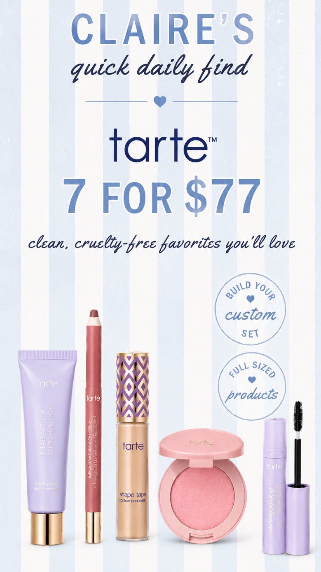 Tarte’s 7 for $77 sale is SO good right now 🙌

This is the perfect time to stock up on the products I actually use + love because you’re getting full-sized favorites for such a good deal. Makeup, skincare, tools… you can mix + match and customize your bundle.

✨ 7 full-sized products for $77
✨ Cruelty-free favorites
✨ Such a good value if you’ve wanted to try Tarte

I rounded up my must-haves because this sale always goes fast 👀