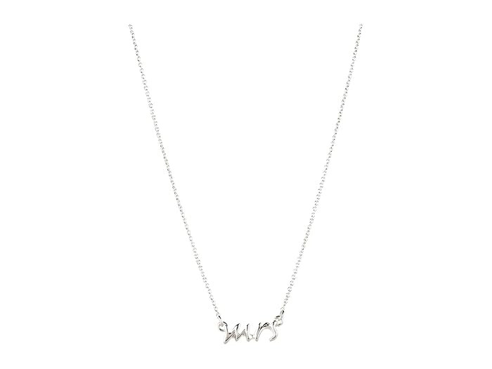 Kate Spade New York Say Yes Mrs Necklace (Silver) Necklace | Zappos